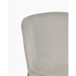 Evre Light Grey Freddie Dining Chairs Set Of 2, Upholstered, Corduroy, Stain-Resistant, Metal Frame, Non-Marking Foot  - 9 Colours - thumbnail 5