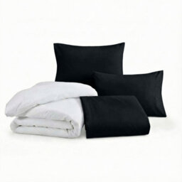 Ameha Duvet 13.5 Tog With Black Duvet Cover & Matching Pillowcases, Breathable, Bedding Set, Super King 260X220Cm - thumbnail 1