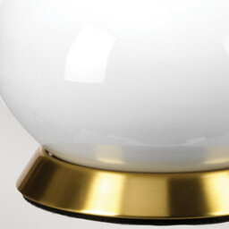 Luminosa Lighting Luminosa Milo Table Lamp With Round Shade, Aged Brass, White, Grey, Brass - thumbnail 4