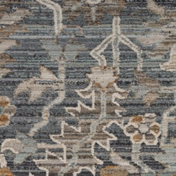 Navy Traditional Abstract Floral Rug Easy To Clean Dining Room-259Cm X 345Cm - thumbnail 5