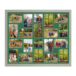 AK Frames 80X70Cm Green Modern Multi Photo Frame With Emerald Mount - Holds 20 Apertures (18X) 6X4, (2X) 4X4 Photos - thumbnail 1