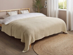 Beliani Bedspread Chagyl Cotton 220 X 240 Cm Beige - thumbnail 2