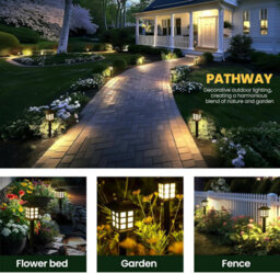12 Pack Led Solar Lights Outdoor Waterproof, 10H Lighting For Garden, Path, Yard, Pati - thumbnail 4