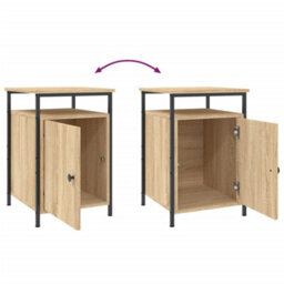 Berkfield Bedside Cabinet Sonoma Oak 40X42X60 Cm Engineered Wood - thumbnail 9