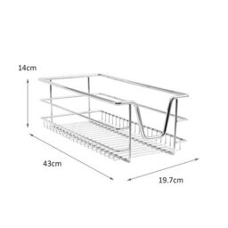 MonsterShop Kukoo 6 X Kitchen Pull Out Soft Close Baskets, 300mm Wide Cabinet, Slide Out Wire Storage Drawers - thumbnail 4