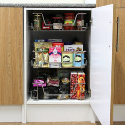 MonsterShop Kukoo 6 X Kitchen Pull Out Soft Close Baskets, 300mm Wide Cabinet, Slide Out Wire Storage Drawers - thumbnail 3