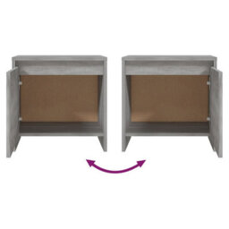 Berkfield Bedside Cabinet Grey Sonoma 45X34X44.5 Cm Engineered Wood - thumbnail 9