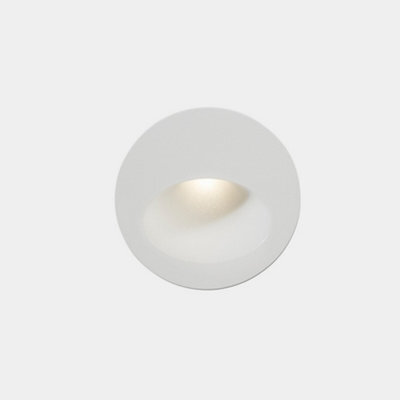 Luminosa Lighting Luminosa Bat Outdoor Led Recessed Wall Light Round White Ip65 2.2W 3000K - image 1