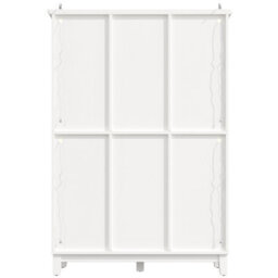 Abrihome White 180.5Cm Tall Wine Cabinet With App-Controlled Led Lights, Glass Doors, 3 Drawers & Wine Rack - thumbnail 7
