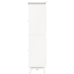 Abrihome White 180.5Cm Tall Wine Cabinet With App-Controlled Led Lights, Glass Doors, 3 Drawers & Wine Rack - thumbnail 8
