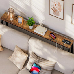 Console Table With Charging Station Hallway Table Sofa Table Display Table 180 X 15 X 80 Cm - thumbnail 3