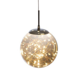 Living And Home Modern 6 Light Chandelier With Starry Sky Effect, Glass Lampshade, 3 Colors Adjustable - thumbnail 8
