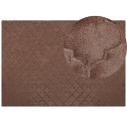 Beliani Faux Fur Rug Gharo Brown 160 X 230 Cm - thumbnail 1