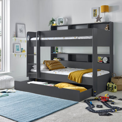 Olly Onyx Grey Storage Bunk Bed Without Drawer - image 1