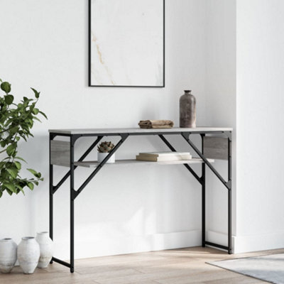 Berkfield Console Table With Shelf Grey Sonoma 105X30X75Cm Engineered Wood - image 1