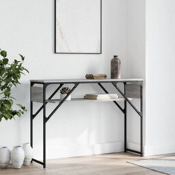 Berkfield Console Table With Shelf Grey Sonoma 105X30X75Cm Engineered Wood