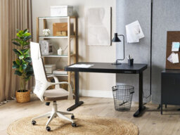 Beliani Electric Adjustable Standing Desk Kenly Black 120 Cm 60 Cm With Usb Port - thumbnail 2