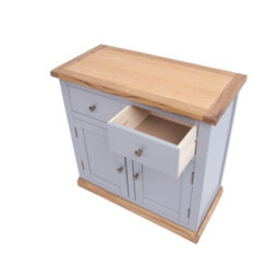 Cabinet Bits Biccari Grey 2 Drawer 2 Door Sideboard Brass Knob - thumbnail 4
