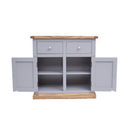 Cabinet Bits Biccari Grey 2 Drawer 2 Door Sideboard Brass Knob - thumbnail 5