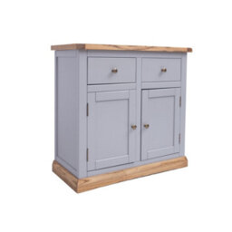 Cabinet Bits Biccari Grey 2 Drawer 2 Door Sideboard Brass Knob - thumbnail 2