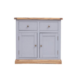 Cabinet Bits Biccari Grey 2 Drawer 2 Door Sideboard Brass Knob - thumbnail 1