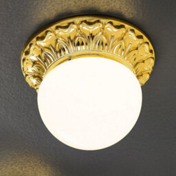 Luminosa Lighting Luminosa Milady Glass Globe Ceiling Light 24 Carat Gold - thumbnail 2