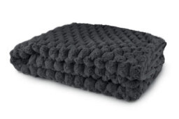 Emma Barclay Lush Luxurious Faux Rabbit Fur Throw For Sofa Blanket Black 127X152Cm