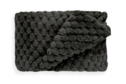 Emma Barclay Lush Luxurious Faux Rabbit Fur Throw For Sofa Blanket Black 127X152Cm - thumbnail 7