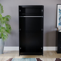 Lassic Vida Designs Riano Black 2 Door Wardrobe (H)1700mm (W)760mm (D)470mm - thumbnail 5