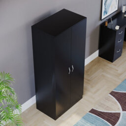 Lassic Vida Designs Riano Black 2 Door Wardrobe (H)1700mm (W)760mm (D)470mm - thumbnail 4