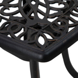 Outsunny Cast Aluminium Bistro Table With Umbrella Hole, Bronze Tone - thumbnail 8