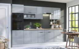 Impact Furniture Kitchen Drawer Unit 400mm Base Cabinet Modern High Gloss Grey Storage Cupboard Star - thumbnail 7