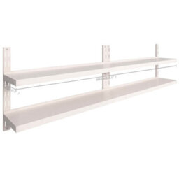 Berkfield 2-Tier Floating Wall Shelves 2 Pcs Stainless Steel 300X30 Cm - thumbnail 7