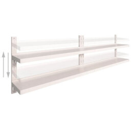 Berkfield 2-Tier Floating Wall Shelves 2 Pcs Stainless Steel 300X30 Cm - thumbnail 3