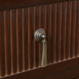 Melody Maison 3 Drawer Dark Wood Reeded Chest Of Drawers - Georgian Range - thumbnail 5