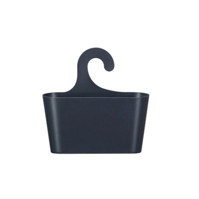 Grey Shower Caddy Hook Over Bathroom Storage Basket Organiser - image 1