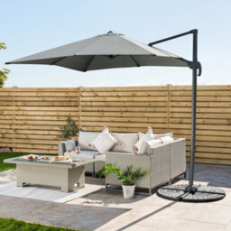 Christow Aluminium 2.5M Cantilever Garden Patio Parasol - thumbnail 2