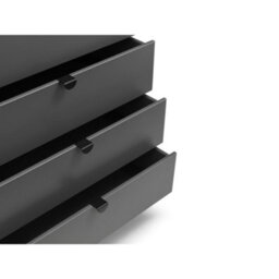Oakham Premium Nova 6 Drawer Wide Chest - Storm Grey & Black - thumbnail 6