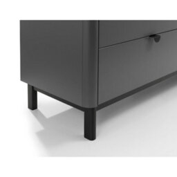Oakham Premium Nova 6 Drawer Wide Chest - Storm Grey & Black - thumbnail 4