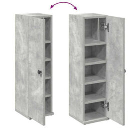 Berkfield Durable Bathroom Cabinet With Roll Holder Concrete Grey 20.5X22X72 Cm - thumbnail 8