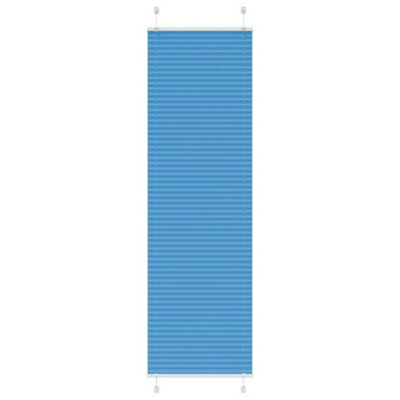 Berkfield Pleated Blind Blue 60X200 Cm Fabric Width 59.4 Cm Polyester - image 1