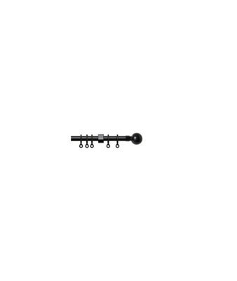 13-16mm Metal Exendable Curtain Pole Black Ball 150-280Cm