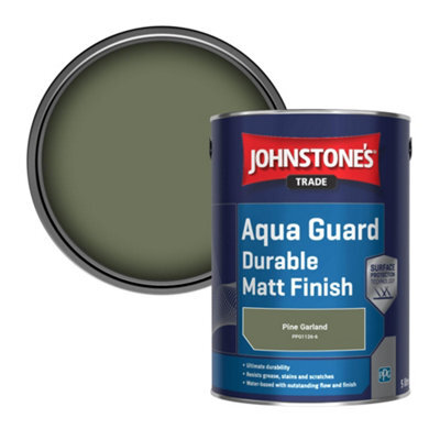 Johnstone's Trade Wood & Metal Aqua Guard Durable Matt Paint Pine Garland (Ppg1126-6) 5L - image 1