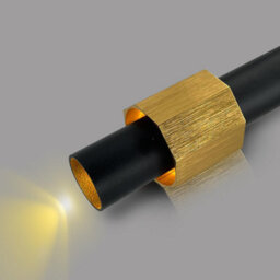 Modern Led Cylinder Pendant Light 5W Gold & Black Long Tube Chandelier For Dining Room, Shop, Bar Counter - thumbnail 5