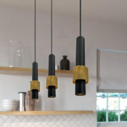 Modern Led Cylinder Pendant Light 5W Gold & Black Long Tube Chandelier For Dining Room, Shop, Bar Counter - thumbnail 8