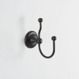 Homestylestore Black 4 Piece Bathroom Accessory Set With Towel Ring, Double Robe Hook, Soap Dish And Toilet Roll Holders - thumbnail 5