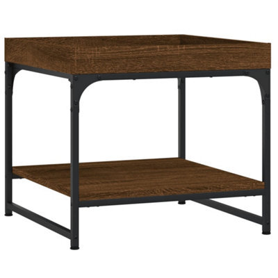 Berkfield Stylish Coffee Table Brown Oak 49.5X49.5X45 Cm Engineered Wood - image 1