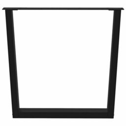 Berkfield Dining Table Legs V-Shape 3 Pcs Black 90X(72-73.3) Cm Steel - thumbnail 5
