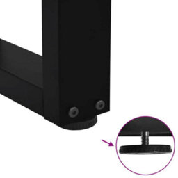 Berkfield Dining Table Legs V-Shape 3 Pcs Black 90X(72-73.3) Cm Steel - thumbnail 9