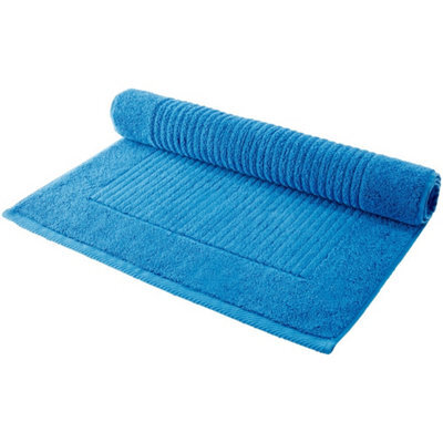 Just So Home Turkish Cotton Bath Mats Pack Of 2 (Cobalt Blue)